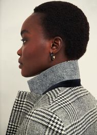 Brea Wool Jacket, Black White, hi-res